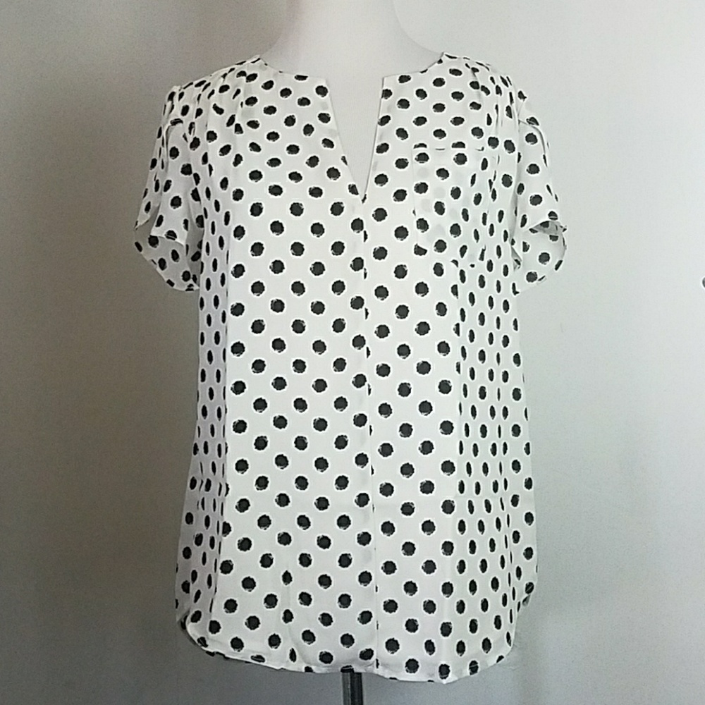 Sold Polka Dot Tulip sleeve blouse XS Pixley - Picture 3 of 7